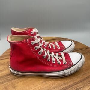Converse All Star Chuck Taylor Shoes Womens Size 9 Red Hi Tops Skate Sneakers